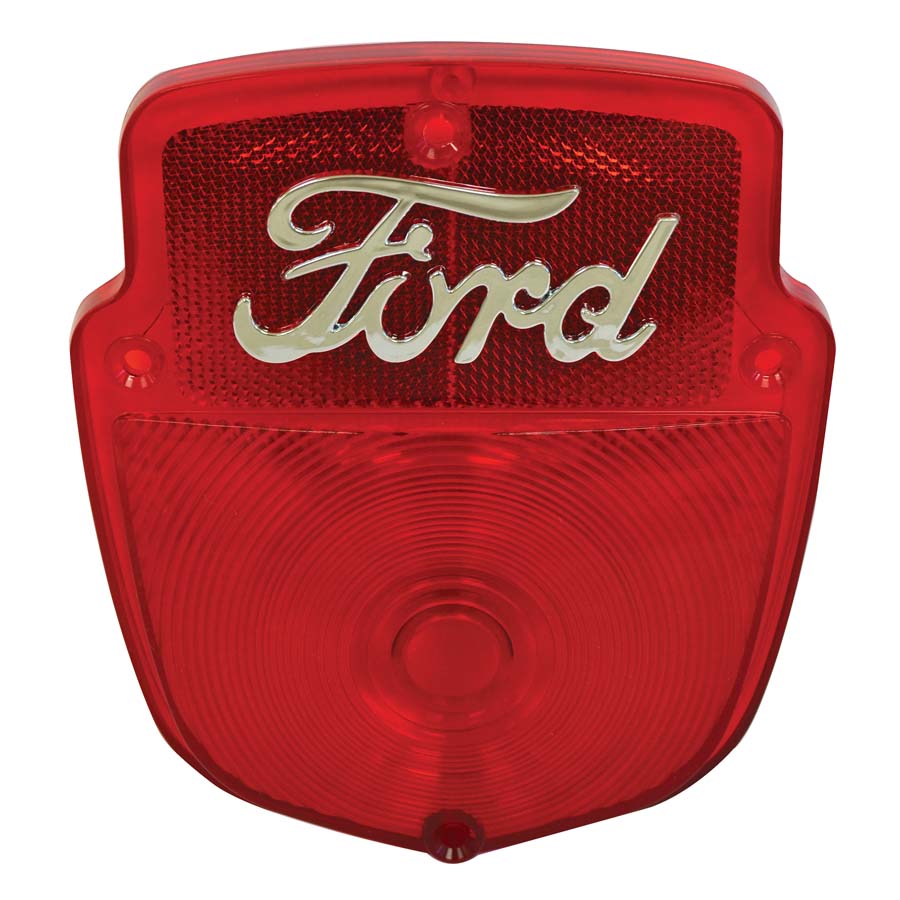 1953-1956 Ford Pickup Tail Light Lens W/Ford Logo RH=LH