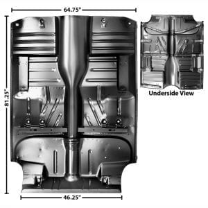 1955-1957 Chevy 150|210|Bel Air|Nomad Floor Pan Complete Hardtop/ Convertible