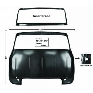 1956 Ford Pickup Truck Cab Back Panel Assembly Big Window