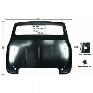 1956 Ford Pickup Truck Cab Back Panel Assembly Small Window