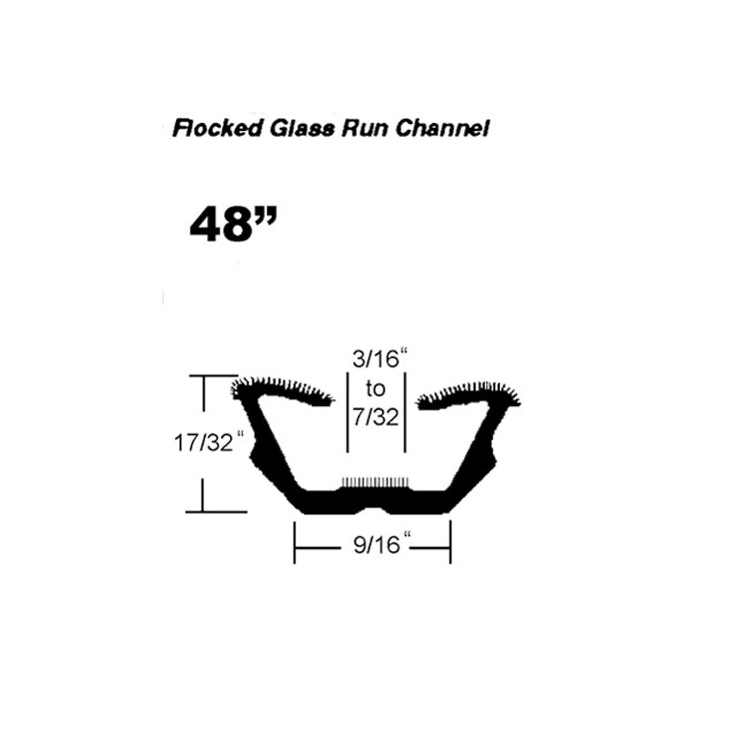 1960-1967 Buick|Chevrolet|Oldsmobile|Pontiac Flocked Window Channel, 48 ...