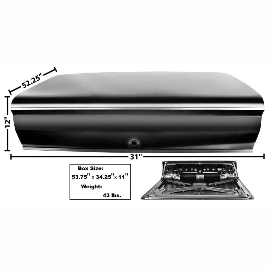 1962-1964 Chevy Nova Deck Lid Rear
