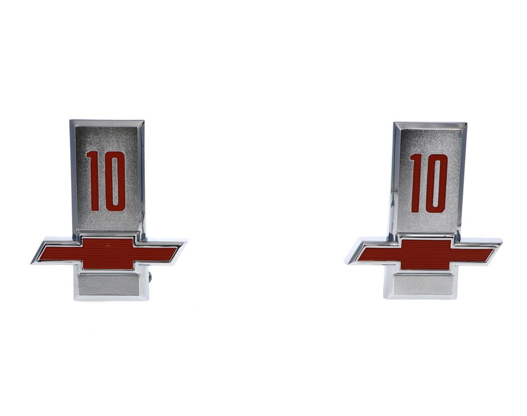 1963 Chevrolet Pickup Truck|Suburban Front Fender Emblems 10 w/ Hardware