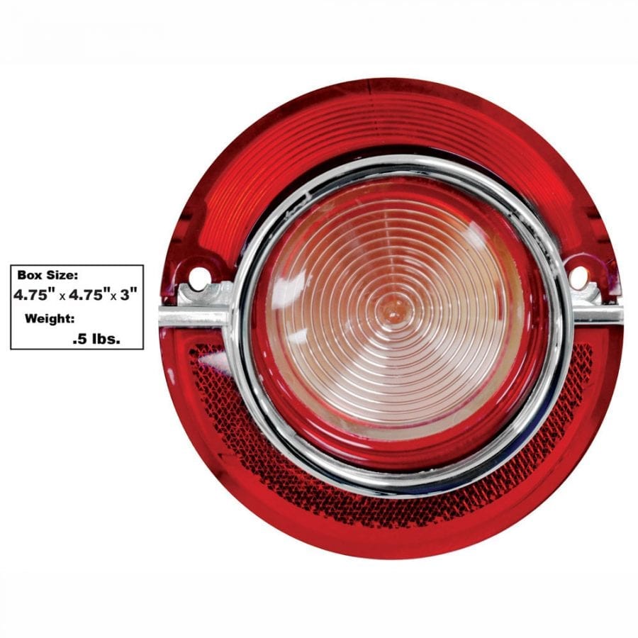 1963 Chevy Impala Backup Lens White/Red with Trim