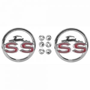 1963 Chevy Impala Emblem Quarter Panel SS Pair GM