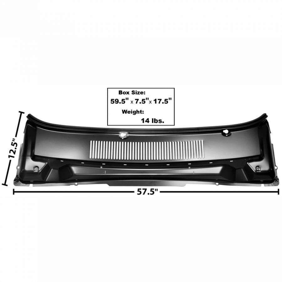 1964-1965 Ford Falcon Cowl Cover Panel with Vents