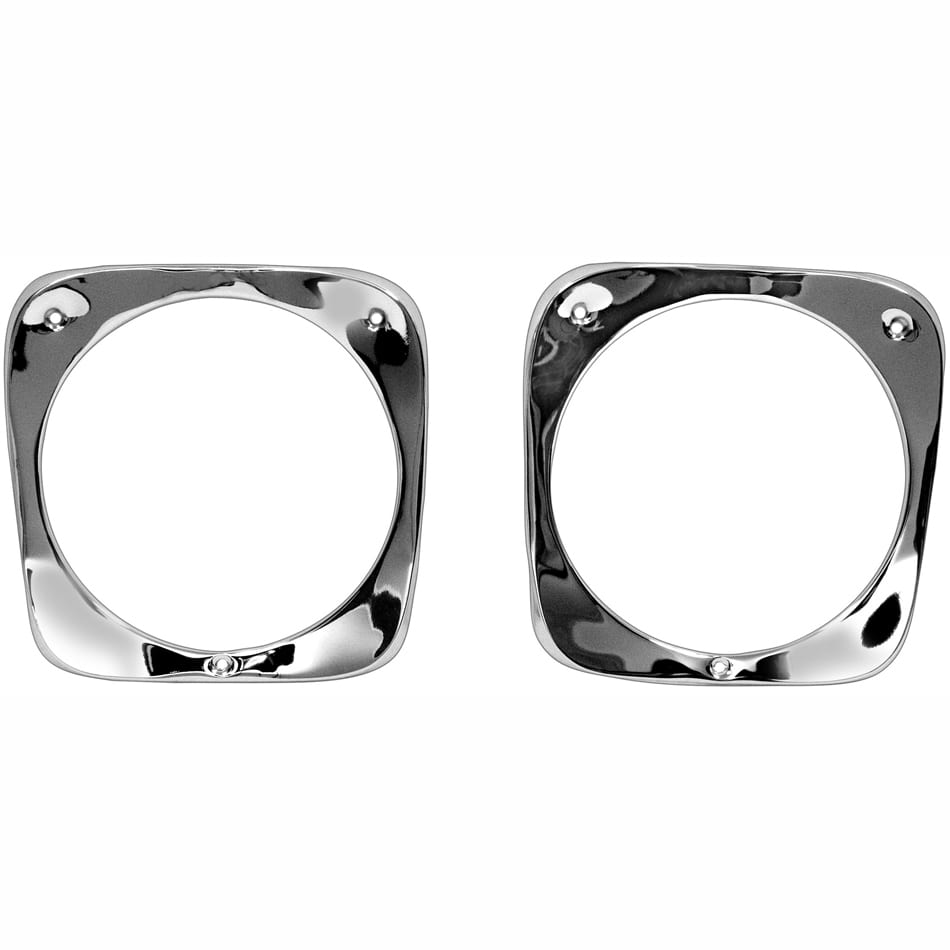 1964-1966 Chevy Pickup Truck Headlight Bezel Pair Chrome