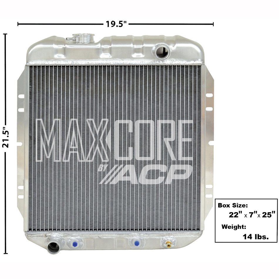19641966 FordFalconMustang Radiator Aluminum 3Row I6