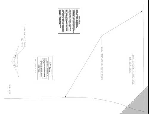 1964 Chevrolet Chevy II Fender Emblem Template Kit