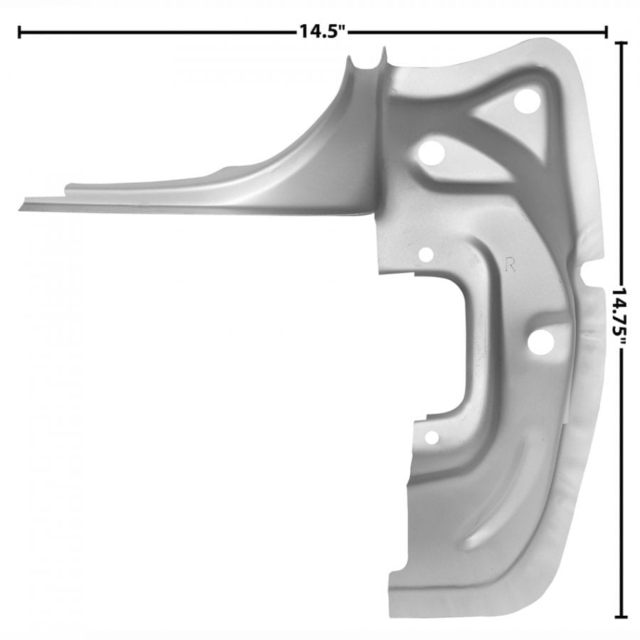 1965-1966 Ford Mustang Quarter Panel Rear Bracket Passenger Side (RH) Fastback