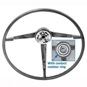 1965-1966 Ford Mustang Steering Wheel Black Std