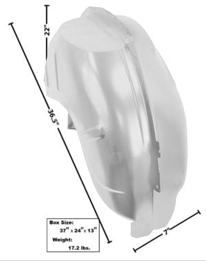 1965-1966 Ford Mustang Wheelhouse Complete Driver Side (LH) Convertible-DYN3631NXWT