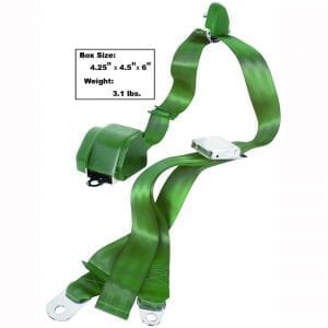 1965-1973 Ford Mustang Seat Belt 3Point Mount Green
