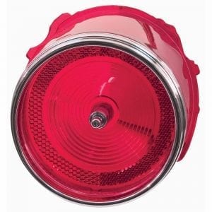 1965 Chevy Impala Tail Lamp Lens Red with Chrome Trim