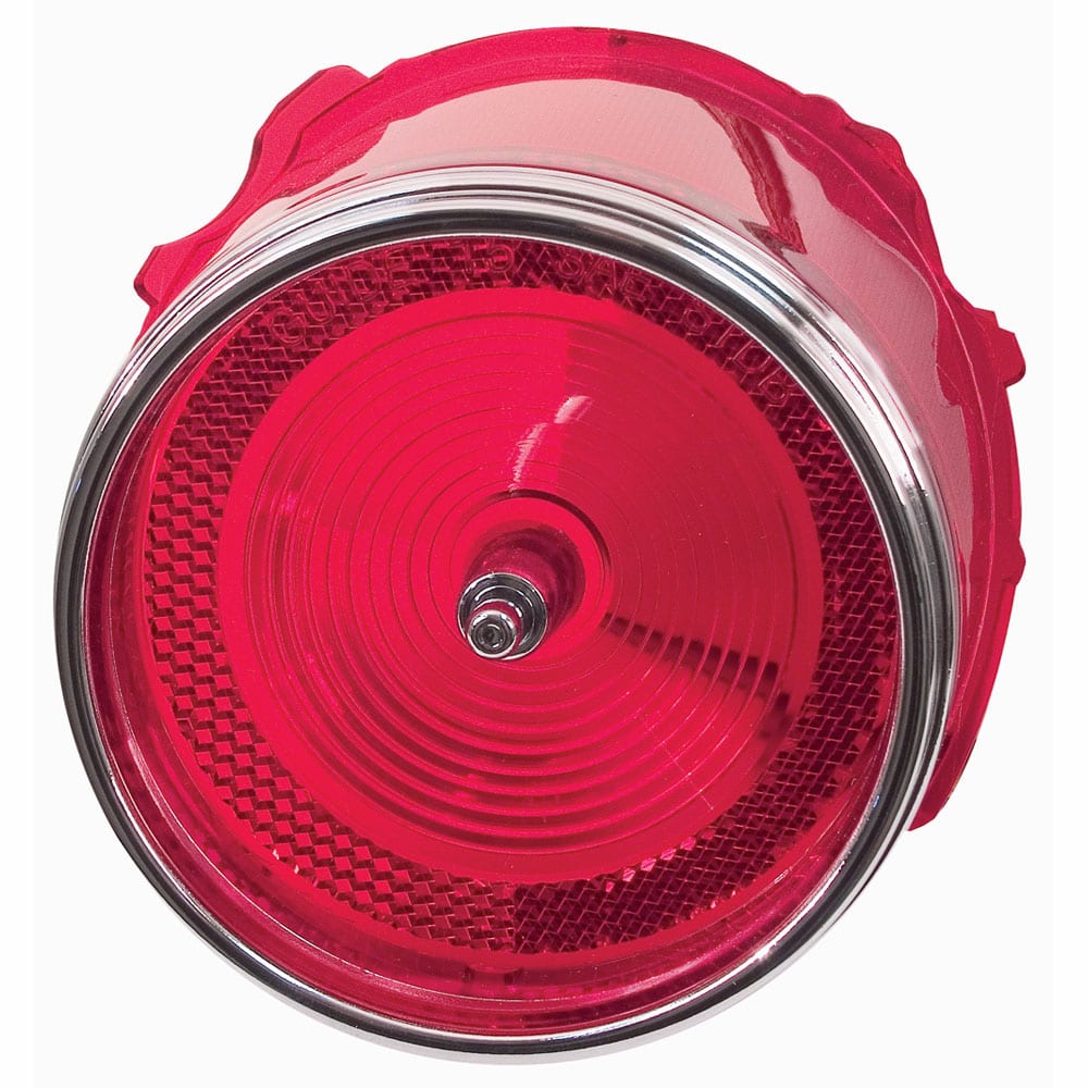1965 Chevy Impala Tail Lamp Lens Red with Chrome Trim