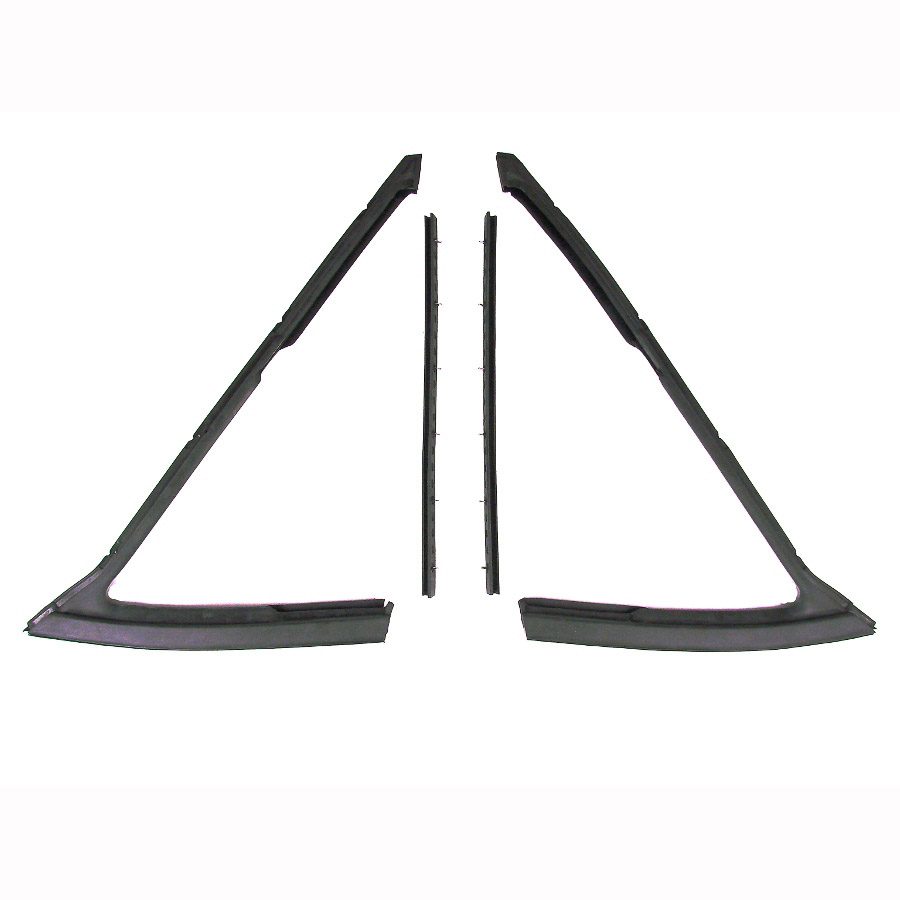 1966-1967 Buick|Chevrolet|Oldsmobile|Pontiac Vent Glass 4 PC Weatherstrip Seal Kit - Driver and Passenger-VWK171066