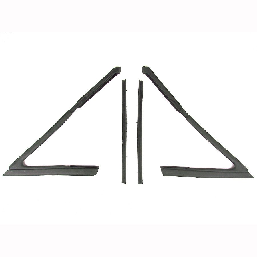 1966-1967 Buick|Oldsmobile|Pontiac Skylark|Cutlass|GTO Vent Glass 4 PC Weatherstrip Seal Kit - Driver and Passenger-VWK121066