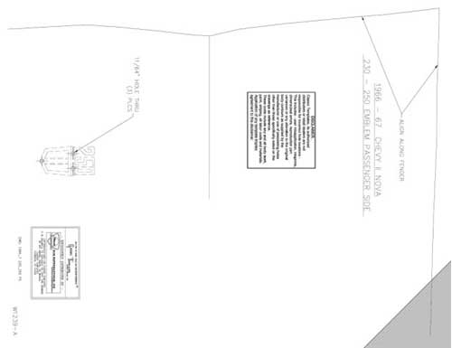 1966-1967 Chevrolet Chevy II Fender Emblem Template Kit