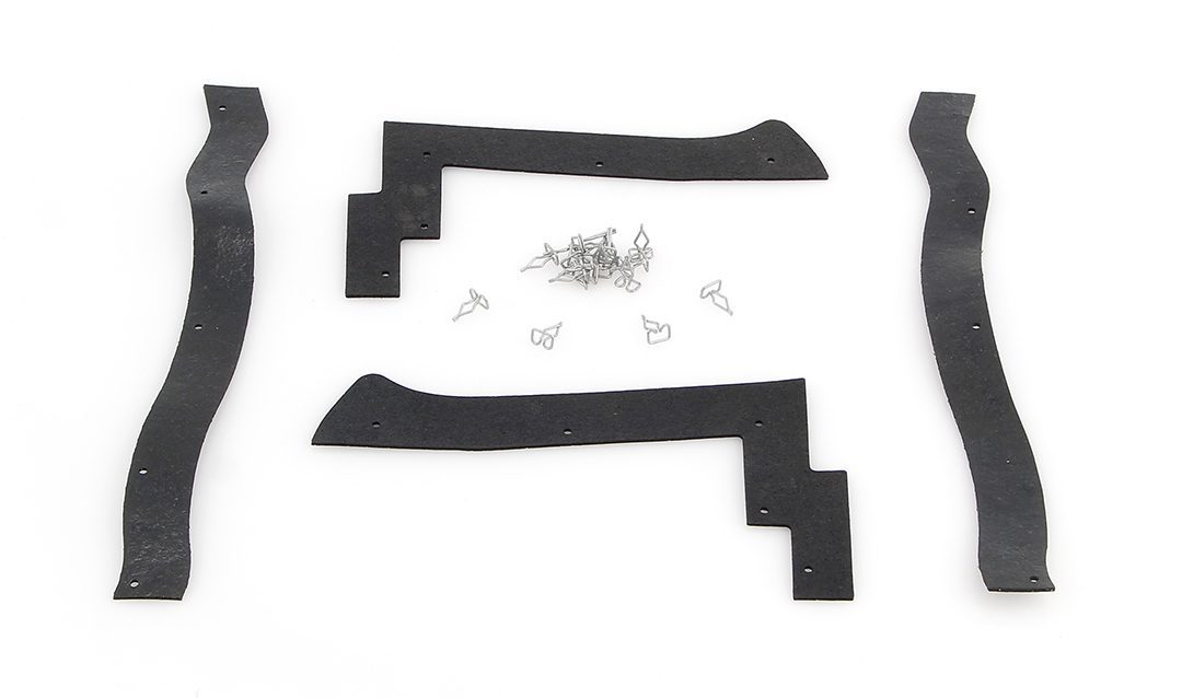 1966-1967 Dodge Charger|Coronet Fender Splash Shield Seals Front w/Clips-FDCF-FSF2