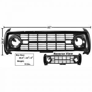 1966-1968 Ford Bronco Grille Painted No Logo