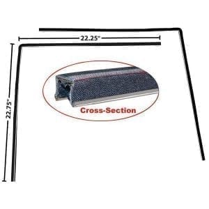 1966-1977 Ford Bronco Door Glass Run Channel Pair-3719X