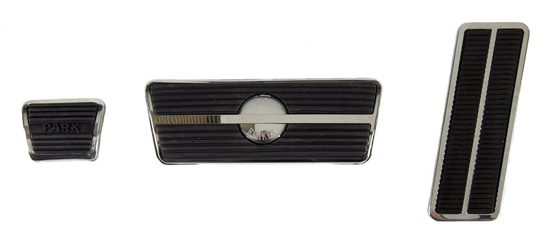 1967-1968 Chevrolet|Pontiac Camaro|Chevy II|Firebird Pedal Pad/Trim Kit Auto Trans w/Disc Brakes-CHQW-884