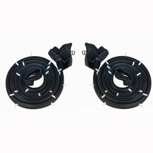 1967-1968 Chevrolet|Pontiac Caprice|Impala 4 DR Hardtop Rear Door Weatherstrip Seal 2 PC Kit - Driver and Passenger-DWP152067
