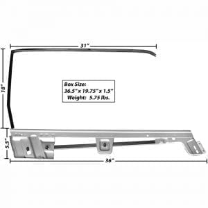1967-1968 Ford Mustang Door Window Frame Kit Passenger Side (RH) Convertible