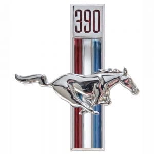 1967-1968 Ford Mustang Emblem Running Horse 390 Passenger Side (RH)
