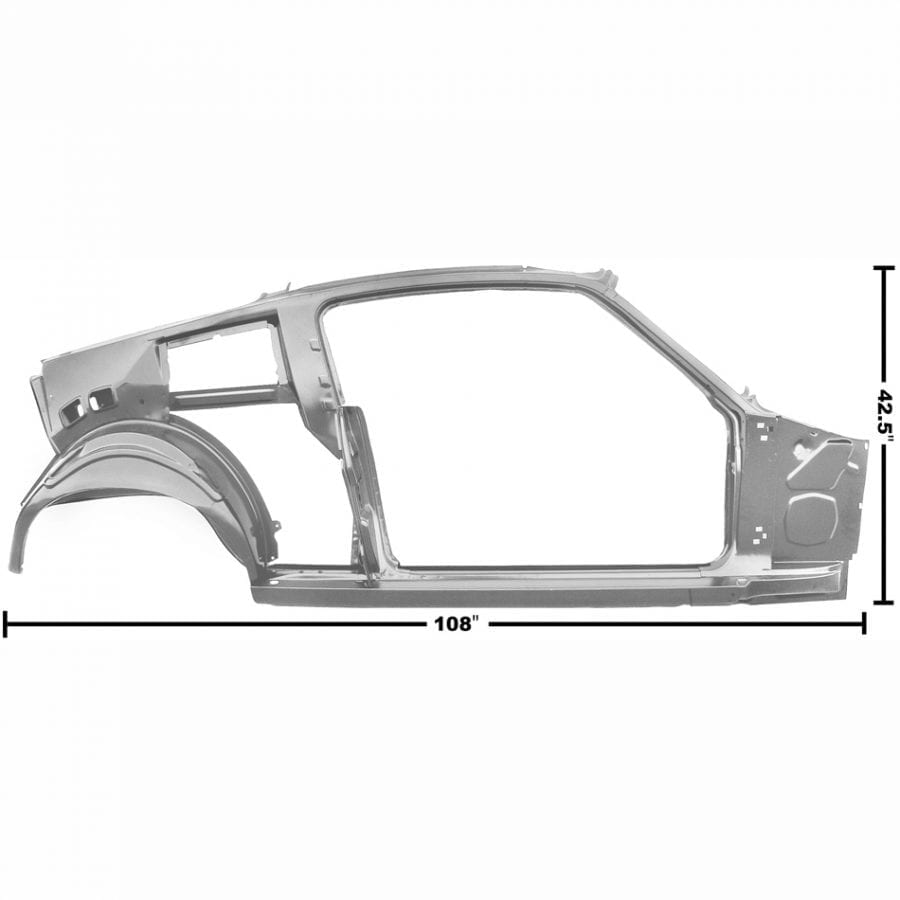 1967-1968 Ford Mustang Quarter/Door Frame Assembly Passenger Side (RH) Fastback