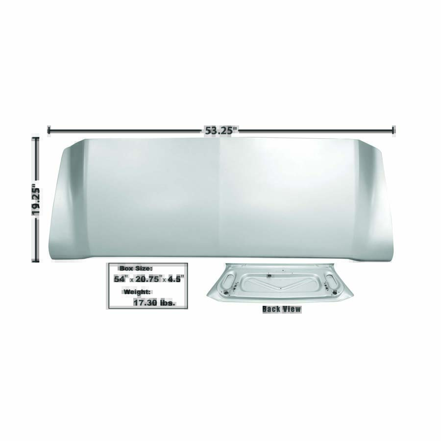 1967-1968 Ford Mustang Trunk Lid Aluminum Skin Fastback