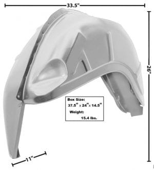 1967-1968 Ford Mustang Wheelhouse Complete Driver Side (LH) Convertible-DYN3631QAWT