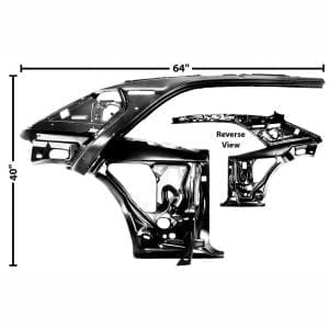 1967-1969 Chevy Camaro or Pontiac Firebird Quarter/Door Frame Inner Passenger Side (RH)