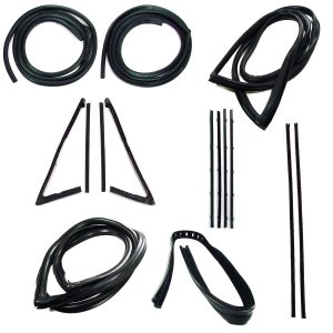 1967-1970 Chevrolet|GMC Suburban|C/K Pickup Truck Large Rear Window Complete Weatherstrip Seal Kit w/Weatherstrip Trim Groove