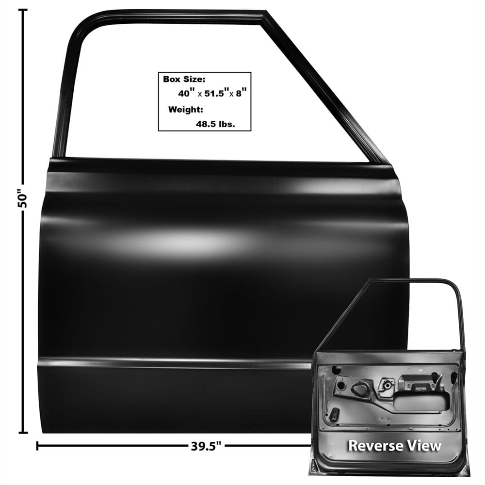 1967-1971 Chevy Pickup Truck Custom Door Shell Passenger Side (RH) w/no Handle Holes