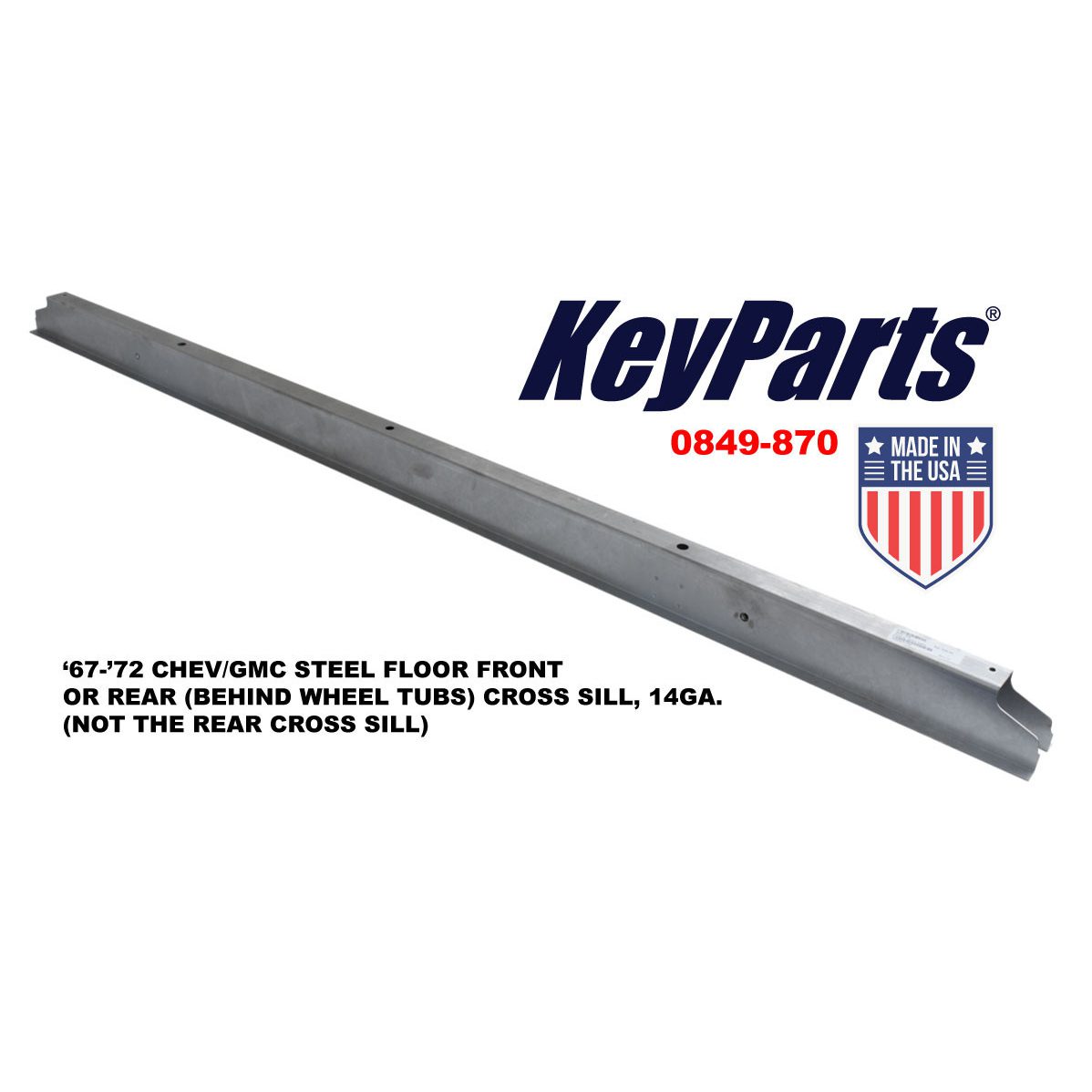 1967-1972 Chevrolet|GMC Pickup Truck Steel Floor Front or Rear Cross Sill