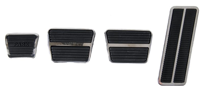 1967-1972 Chevrolet|Pontiac Camaro|Chevelle|Chevy II|Firebird Pedal Pad/Trim Kit Manual Transmission w/Standard Brakes-CHQW-881