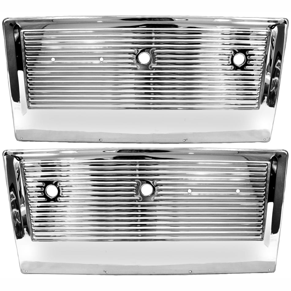 1967-1972 Chevy Pickup Truck Door Inner Panel Chrome Pair