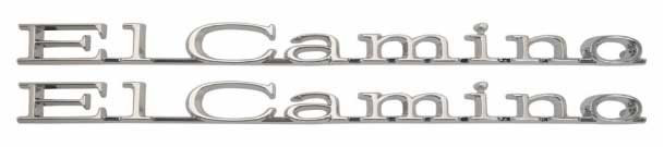 1967 Chevrolet El Camino Bedside Emblems