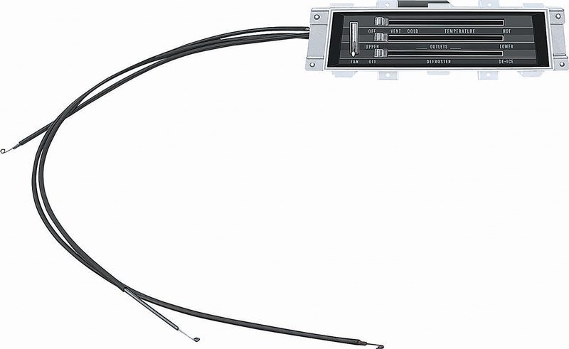 1967 Chevrolet|Pontiac Camaro|Firebird Heater Control Assbly w/Cables