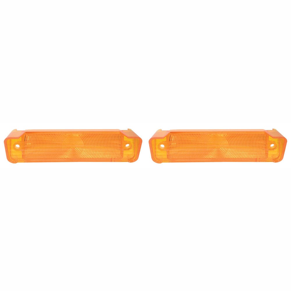 1967 Chevy Impala Parking Lamp Lens Pair Amber