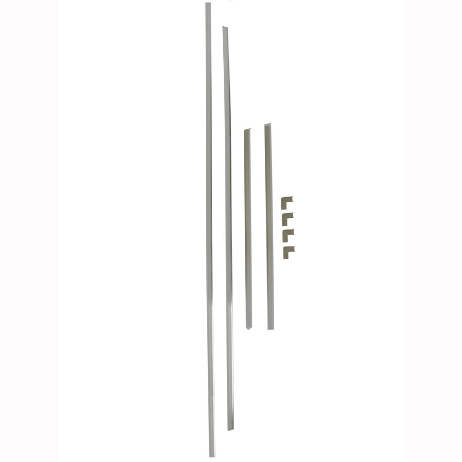 1967 Dodge|Plymouth Dart|Barracuda Glass Weatherstrip Chrome Lockstrip-WLSD690B