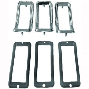 1967 Ford Mustang Tail Lamp Bezel 3Pcs Set with Seal