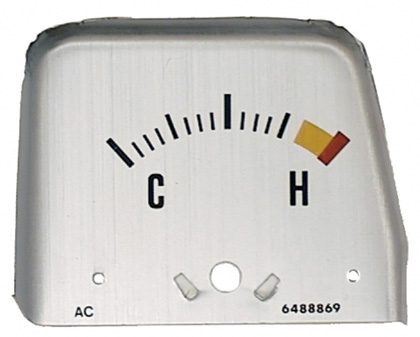 1968-1969 Chevrolet Camaro Console Temp Gauge Face