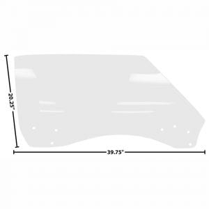 1968-1969 Chevy Camaro or Pontiac Firebird Door Glass Passenger Side (RH) Coupe or Convertible Clear