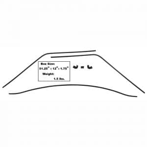 1968-1970 Dodge Coronet Rear Window Interior Trim 6Pc