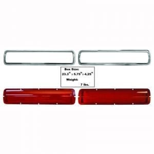 1968-1970 Ford Mustang Tail Lamp Lens and Custom Bezel