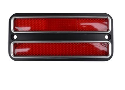 1968-1972 CHEVY-GMC PICKUP REAR SIDE MARKER LIGHT RED UNIVERSAL W STAINLESS TRIM 849-632