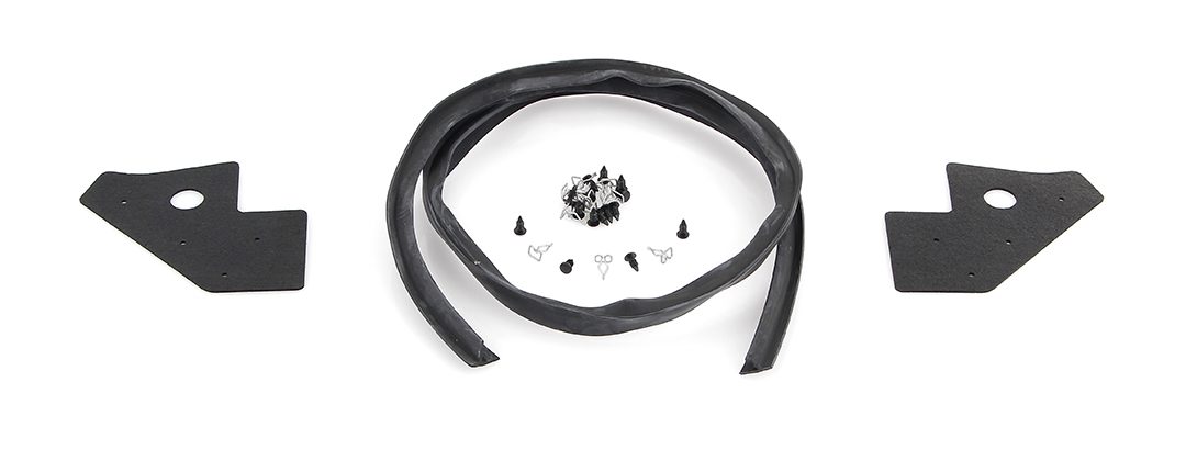 1968-1974 Plymouth|Dodge Dart|Valiant|Demon|Duster|Scamp Fender Splash Shield Seals Rear w/Clips