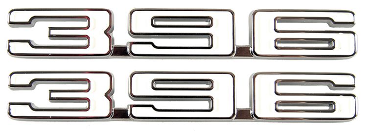 1968 Chevrolet Camaro Fender Emblems 396